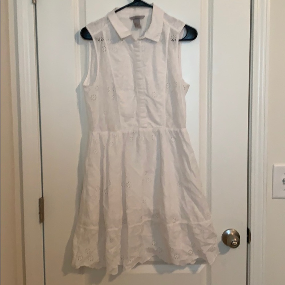 Spring time H&M white laced dress